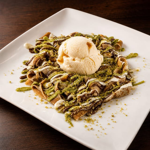 Fettuccine crepe.